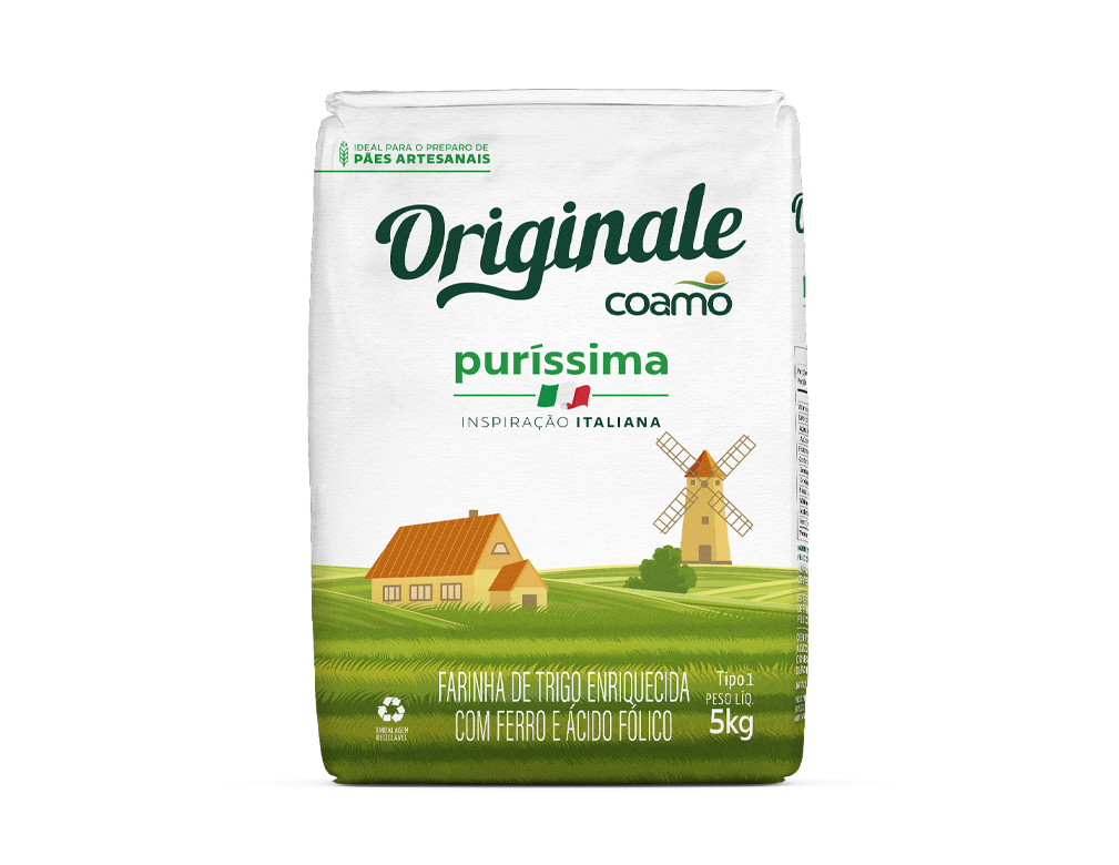 FARINHA DE TRIGO TIPO 1 PURÍSSIMA ORIGINALE COAMO 5 KG (FDO 25 KG)